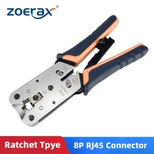 Tools Zoerax Network Crimping Tool Modulaire Crimper Networking Wire Tool Kit Cut en Strip Networking Cables alleen voor 8p RJ45