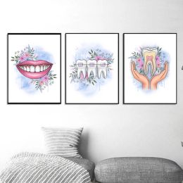 Tooth Implant Toile peinture murale Affiche d'art dentaire Dentiste anatomie imprimés Médical Mur Art Pictures Hôpital Clinique Décoration