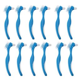 Brosse à dents, paquet de 12, brosse pour prothèses dentaires, nettoyage dur des fausses dents, 230228