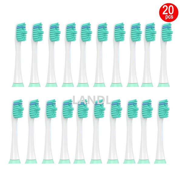 Cepillo de dientes 20 piezas de repuesto para cabezales de cepillo de dientes eléctrico para Sonicare Flexcare HX6014 Clean Healthy White EasyClean PowerUp Elite 230518