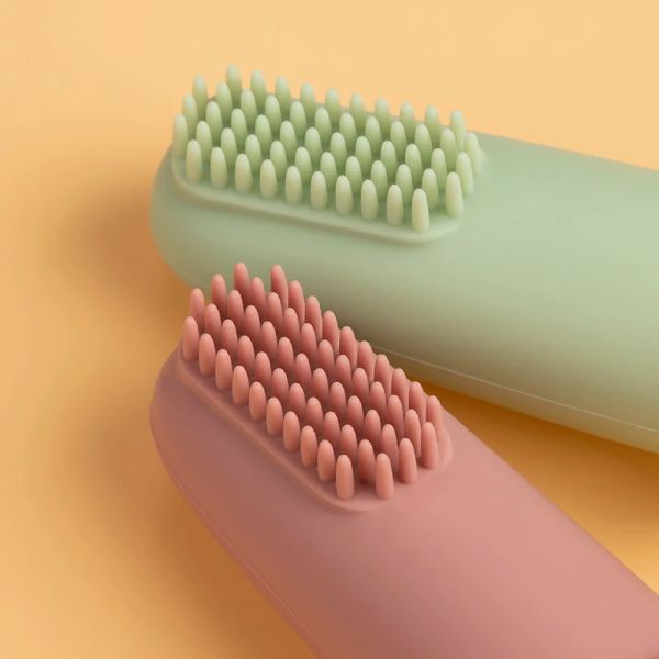 Brosse à dents 3pcs Bébé de brosse à dents douce BPA BPA Silicone nourrisson dentes dents dents propres Nettoyage Food Grade Silicone Bebes Oral Health Care