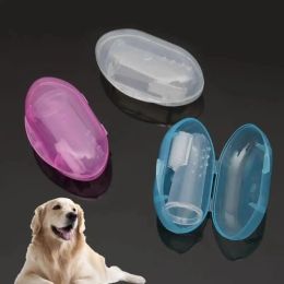 Cepillo de dientes 5pcs cepillo de dientes de dedo para mascota cuidados dentales fácil y efectivo para perros y gatos