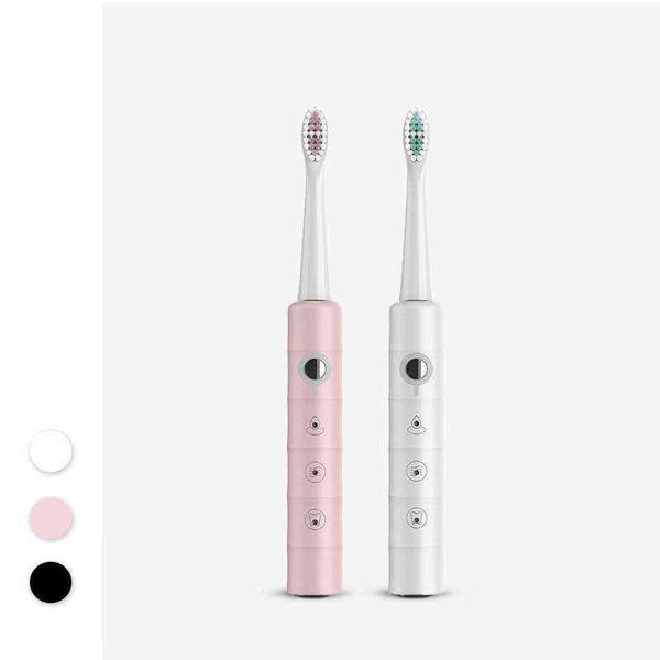 Brosse à dents adulte brosse à dents électrique sonore couple rechargeable couple de dents de dents de dents smart timer 4 brosses têtes set BR-Z2 0511