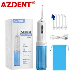 Tandenborstel azdent mode 4 modi draagbare vouw elektrische orale irrigator USB laadwater tandheelkundige flosser oplaadbare 200 ml 5 jet tips 230217