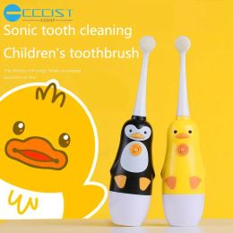 Cepillo de dientes cccist ultrasónico cepillo de dientes eléctrico para niños suave proteger los dientes recargables dientes impermeables cuidados dentales