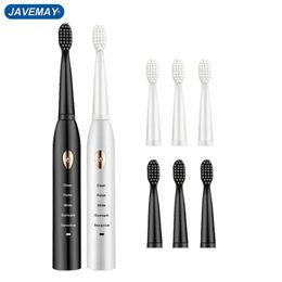 Cepillo de dientes Cepillo de dientes eléctrico para hombres y mujeres blanqueamiento en el hogar IPX7 cepillo de dientes sónico impermeable cepillo de dientes automático ultrasónico 231214