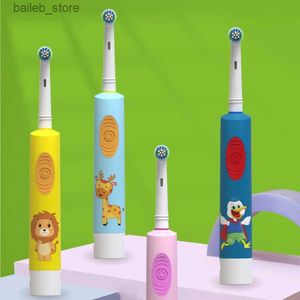 Brosse à dents brosse à dents s. brosse à dents électrique Batterie de brosse à dents Carton rotation petite tête 4-14 ans S Y240419