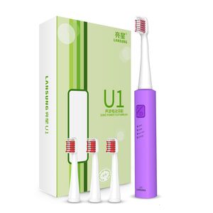 Brosse à dents électronique Lansung U1 brosse à dents électrique à ultrasons Cepillo hygiène buccale dentaire vibrer USB 230828