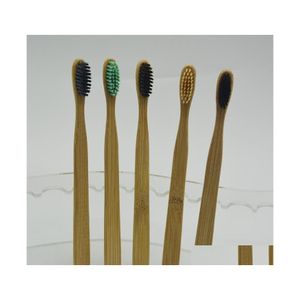 Tandenborstel milieuvriendelijk hout bamboe zachte vezel houten handgreep lowcarbon ecofvriendelijk voor atts orale drop levering gezondheid schoonheid dhhkb