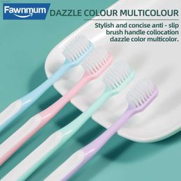 Brosse à dents Fawnmum brosse à dents Ultra-fine brosse à dents souple antibactérienne protéger la santé des gencives brosse à dents hygiène buccale outils de nettoyage des dents