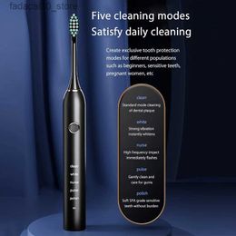 Tandenborstel GeZhou 310 Sonische elektrische tandenborstel Oplaadbare Automatische tandenborstel Oplaadbaar met 16 stuks vervangende opzetborstel Q240202
