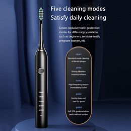 Tandenborstel GeZhou 310 sonic elektrische tandenborstel Automatische tandenborstel voor volwassenen Oplaadbaar Met 3 koppen vervanging IPX67 Tandenborstel 230824