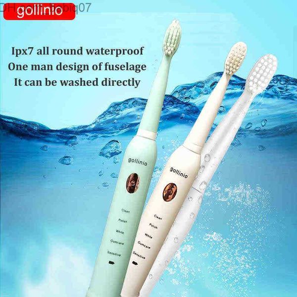 Cepillo de dientes gollinio cepillo de dientes eléctrico usb carga rápida Adulto GL11B cabezal de reemplazo de dientes electrónico electr Impermeable xp7 2201132980876 Z230724