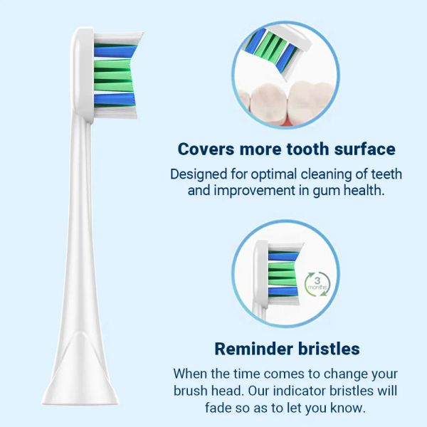 Brosse à dents Heads for Philips Sonicare ProtectIveclean DiamondClean DailyClean Easyclean Healthywhite Expertean W C2 G2 C3 G3