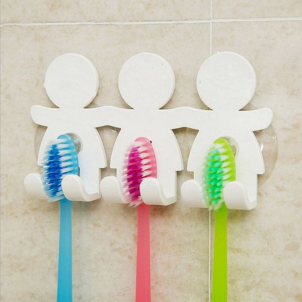 Soporte para cepillo de dientes, ventosa de dibujos animados montada en la pared, bonitos juegos de baño, accesorios para baños YS0053