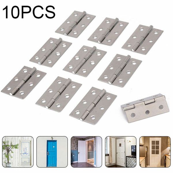 Titulares de cepillos de dientes 10 unids Bisagras de puerta de acero inoxidable Conector de bisagra de gabinete de 2 pulgadas Ventana Plana Librería Cajón Muebles Hardware 230915