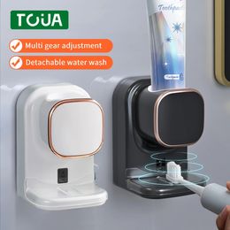 Soportes para cepillos de dientes Dispensador de pasta de dientes inteligente de 3 modos Sensor automático Eléctrico Montado en la pared Exprimidor de pasta de dientes USB Accesorios de baño extraíbles 231206