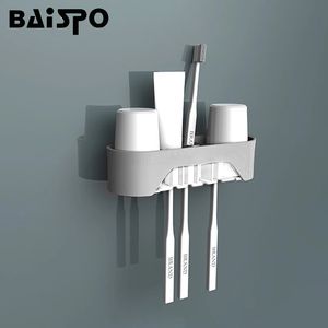 Soportes para cepillos de dientes BAISPO Soporte para cepillos de dientes Cubierta antipolvo Gancho de ventosa Accesorios de baño para niños sin clavos 230710