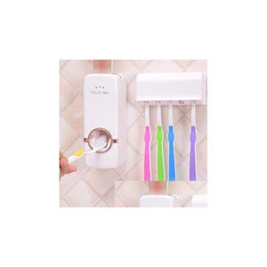 Soportes de cepillo de dientes Accesorios de baño Conjunto de cepillo de dientes Matic Tootaste Dispensador Montaje de pared Herramientas Herramientas Drop entrega Home Gard DHF9U
