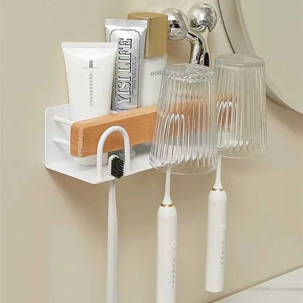 Supports de brosse à dents porte-brosse à dents électriques d'origine la machine de poinçonnage monté en bois matériau en bois hêtre 240426