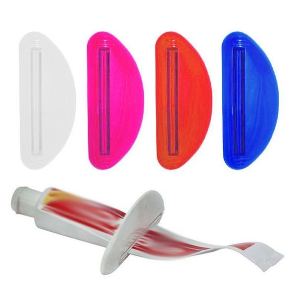 Porte-brosse à dents Dispositif de dentifrice multifonctionnel En plastique Facile Tube Distributeur Squeezer Support roulant Squeeze Paste Outils de salle de bain