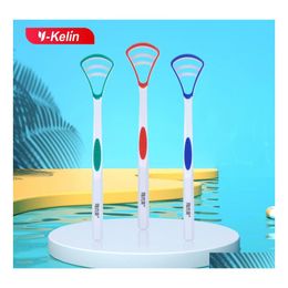 Juego de soportes para cepillos de dientes Sile Tongue Scraper Clean Food Grade Single Oral Care Mantenga su respiración fresca Drop Delivery Home Garden Bath B Dh7Oh