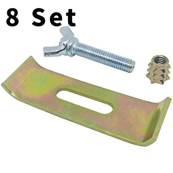 Porte-brosse à dents Kit de clips pour évier Lot de 8 supports de montage encastrés Installation de réparation de matériel Support de fixation Lavabos de salle de bain 230710