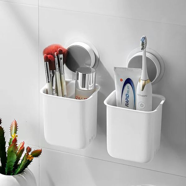 Brosse à dents support mural dentifrice bouche tasse support étanche sans perceuse étagère de rangement de salle de bain support Portable organiser 231013