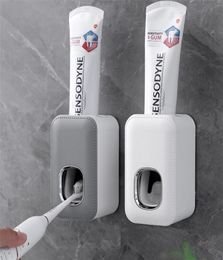 Tandenborstelhouders muur gemonteerd automatische tandpasta dispenser squeezers badkamer accessoires tandpasta houderrek dispensador p943983333