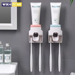 Tandenborstelhouders WIKHOSTAR Creative Lui Automatische Tandpasta Dispenser Squeezer Houder Badkamer Accessoires Opbergrek 231019