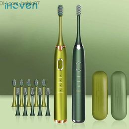 Cepillo de dientes IHoven cepillo de dientes eléctrico ultrasónico cepillo de temporizador para adultos 4 modos de carga USB IPX8 cabezal de repuesto de cepillo de dientes Z230721