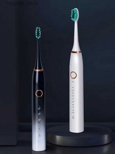 Tandenborstel JiaLaiYa Elektrische Sonische tandenborstel USB Inductie Oplaadbare Waterdichte elektronische tandenborstels voor volwassenen met vervangende kop Q231117