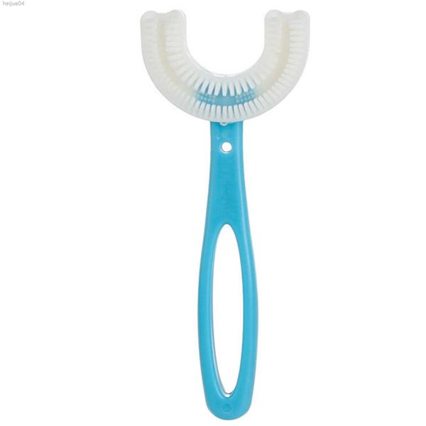 Brosse à dents en forme de U pour enfants de 2 à 6 ans, tête de brosse en silicone souple de qualité alimentaire, nettoyage oral à 360° des dents pour les tout-petits et les enfants