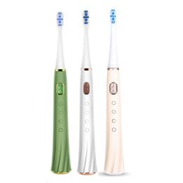 Tandenborstel KINGDOM Elektrische sonische tandenborstel 4 modus USB Oplaadbaar Volwassene 45 dagen batterijduur met 2 vervangende koppen KD300 230824