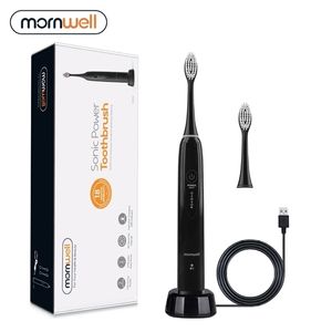 Toothbrush Mornwell Sonic Electric D02B Adult Timer Brush 3 Mode USB Charger Rechargeable Tooth Brushes Replacement Heads Set 220921