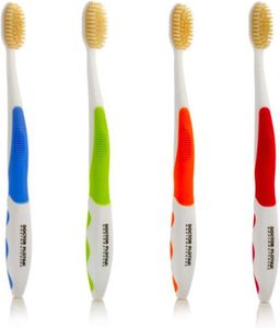 Brosse à dents MouthWATCHERS - Brosses à dents manuelles - Nettoyage des dents adulte - 4 pièces - Poils en fil argenté - Inventé par le Docteur Plotka - Divers L231218