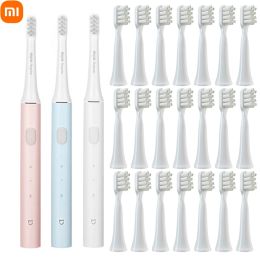 Tandenborstel Nieuwe Xiaomi Mijia Elektrische tandenborstel T100 Smart Sonic Brush Ultrasone bleken Tanden Vibrator Draadloze orale hygiëne Cleaner