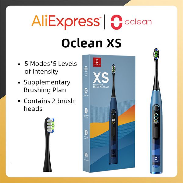 Cepillo de dientes Oclean XS Smart Sonic Cepillo de dientes eléctrico Pantalla táctil Whisper Cepillado Dientes Blanqueamiento Cepillo dental Kit de cuidado bucal Recargable 230921