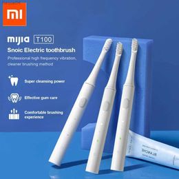 Tandenborstel Originele XIAOMI Mijia T100 elektrische tandenborstel Waterdichte USB oplaadbare tandenborstel Ultrasone slimme elektrische tandenborstel
