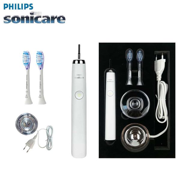 Brosse à dents Philips Sonicare Diamondclean HX93 Handle HX9352 Brosse à dents électrique rechargeable Philips Heads G3 Adulte White Q240528