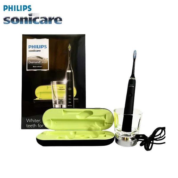 Brosse à dents Philips Sonicare Diamondclean HX9352 Brosse à dents électrique rechargeable Philips Têtes de remplacement C3 Adulte Black Pink Q240528