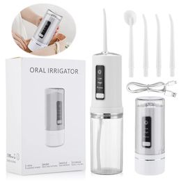 Brosse à dents Irrigateur buccal portable, Jet d'eau dentaire, Jet dentaire pour voyage, dispositif électrique de nettoyage des dents, lave-bouche Rechargeable