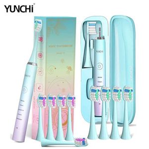 Tandenborstel draagbare yunchi sonic volwassenen elektrische tandenborstel 5 modi 2 minuten smart timer USB -oplaad 4 uur snel lading laatst omhoog 45 dagen Q240528