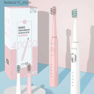 Tandenborstel Oplaadbare elektrische tandenborstel Sonische tandenborstel Ultrasoon Type C 5-modus Supercharg Slimme LED-indicator Volwassene IPX7 Waterdicht Q240202