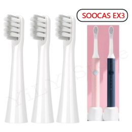 Brosse à dents Remplacement des têtes de brosse à dents pour SOOCAS EX3 BROPIE ÉLECTRIQUE Nettoyage en profondeur So blanc Ex3 Remplacez les têtes de brosse