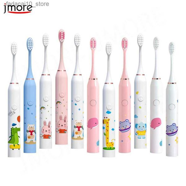 Brosse à dents électrique sonique, motif de dessin animé drôle, prévention de la carie rechargeable, blanchiment EB52 ren, brosse à dents électrique Q240202