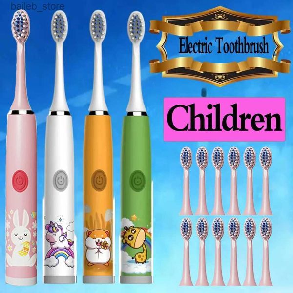 Cepillo de dientes s Sonic cepillo de dientes Band de cabello suave 12 Cabeza de reemplazo Cabeza de los dientes Ciente S Cartoon Linda Fábrica Ventas directas Y240419