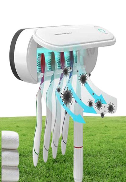 Escova de dentes desinfetante esterilizador suporte UV esterilização doméstica secagem escovas de dentes rack7123896