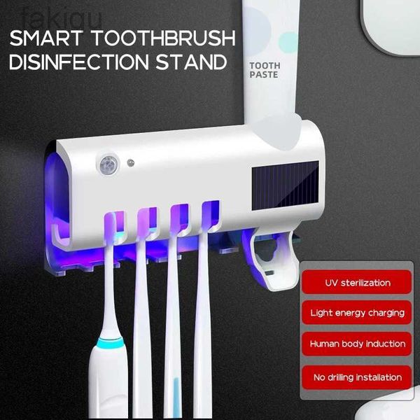 Soporte de la pared del desinfectante para cepillo de dientes Luz UV UV Light Ultraviolet Sterilizer Pasta de dientes automática Accesorios de baño 240414