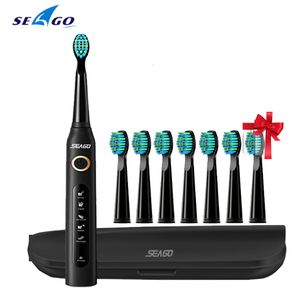 Tandenborstel Seago elektrische sonische tandenborstel 507 USB oplaadbare volwassenen Waterdichte timer elektronische tandenborstels vervangende koppen voor cadeau 230308